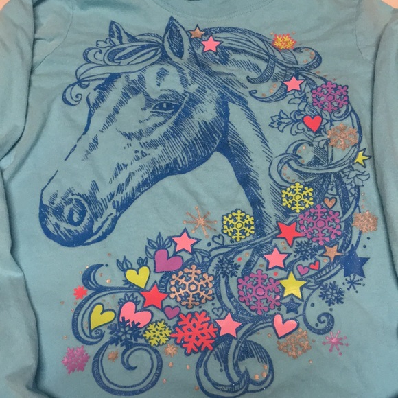 The Children's Place Other - 🦋Girls sz 10 / 12 baby blue longsleeve horse
